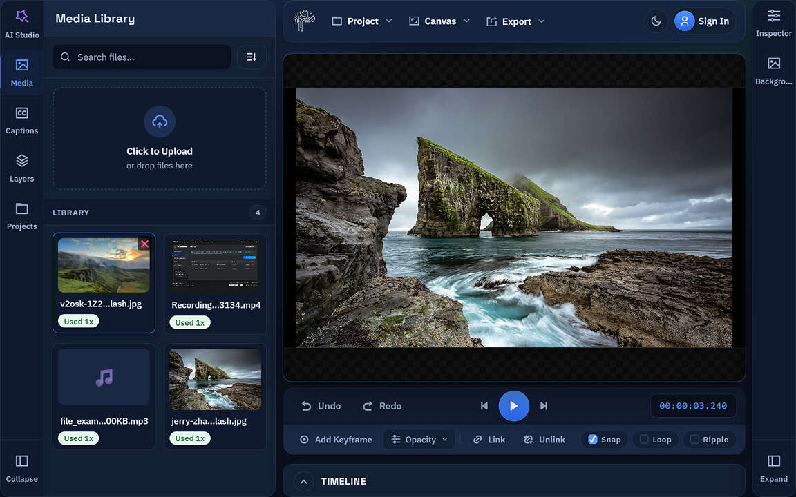 WebAssembly browser video editor with desktop-style performance