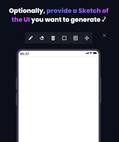 Draw your UI mockup