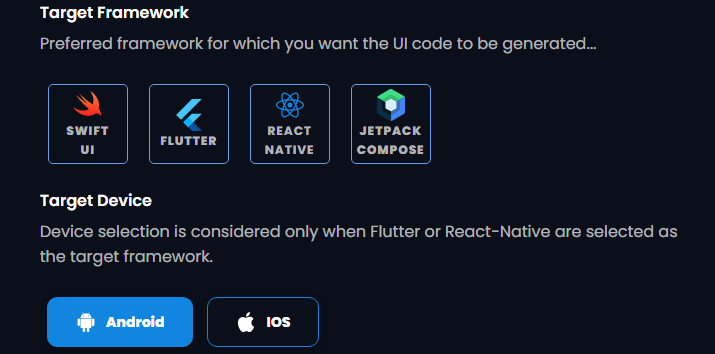Choose your framework