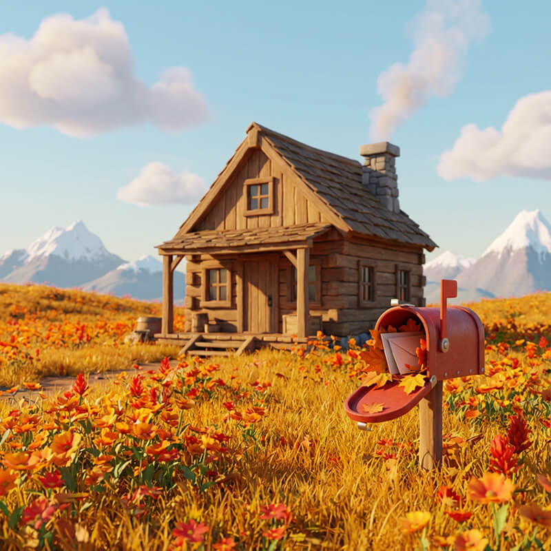 3D Render style AI generated image example