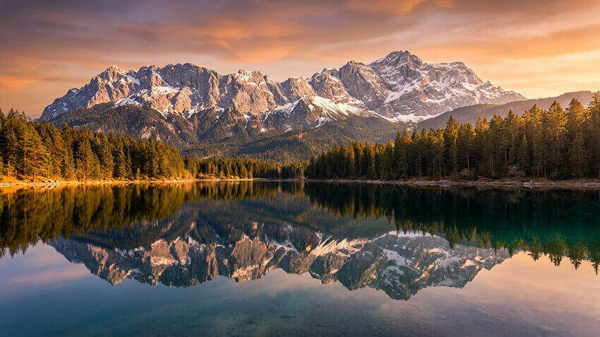 Northern lights over snowy mountains shown as a sample scene in the PixLab video editor preview.