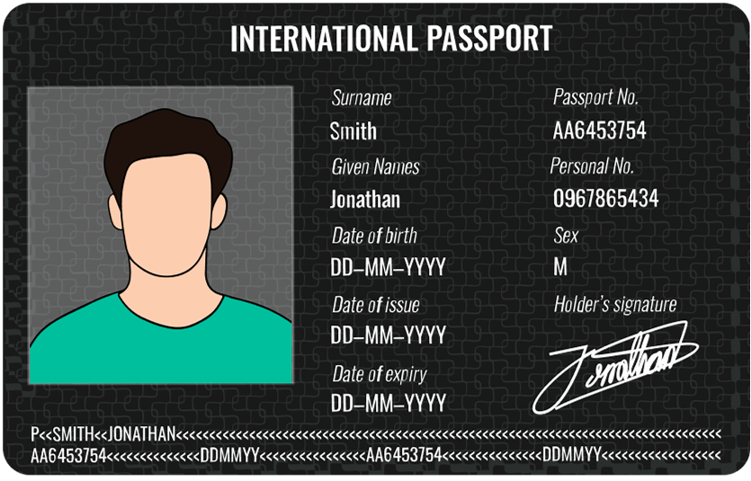 Input Passport Specimen Passport Specimen